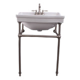 Barclay - Cali 24''Console w/stand,Whit 4'' CC, BN Stand - Brushed Nickel