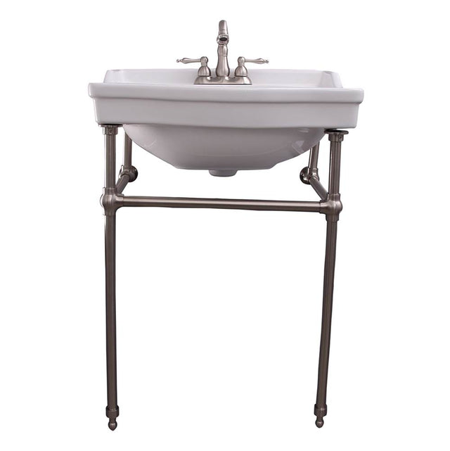Barclay - Ensal 30''Console w/Stand,Whi 4'' CC, BN Stand - Brushed Nickel