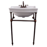 Barclay - Ensal 30''Console w/Stand,Whi 4'' CC, PN Stand - Polished Nickel