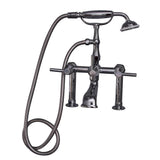 Barclay - Deck Mount Tub Faucet w/ Lever Handles, Hand Shower-CP - Polished Chrome
