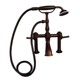 Barclay - Deck Mount Tub Faucet w/ Lever Handles, Hand Shower-ORB - Oil Rubbed Bronze