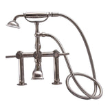 Barclay - Deck Mount Tub Faucet w/ Lever Handles, Hand Shower-PN - Polished Nickel