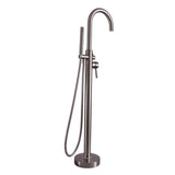 Barclay - Belmore Freestandng Tub Filler w/HS, Brushed Nickel - Polished Nickel