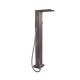 Barclay - Coomera Thermo Waterfall Tub Filler w/ Handshower-SB - Brushed Stainless Steel