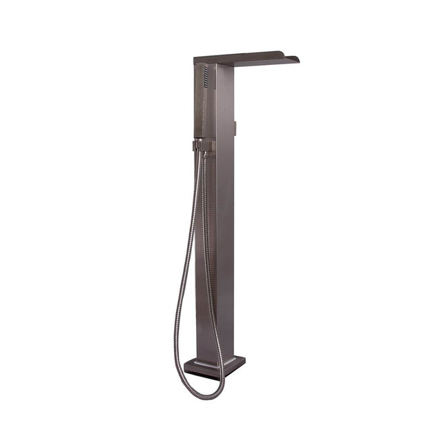 Barclay - Coomera Thermo Waterfall Tub Filler w/ Handshower-SB - Brushed Stainless Steel