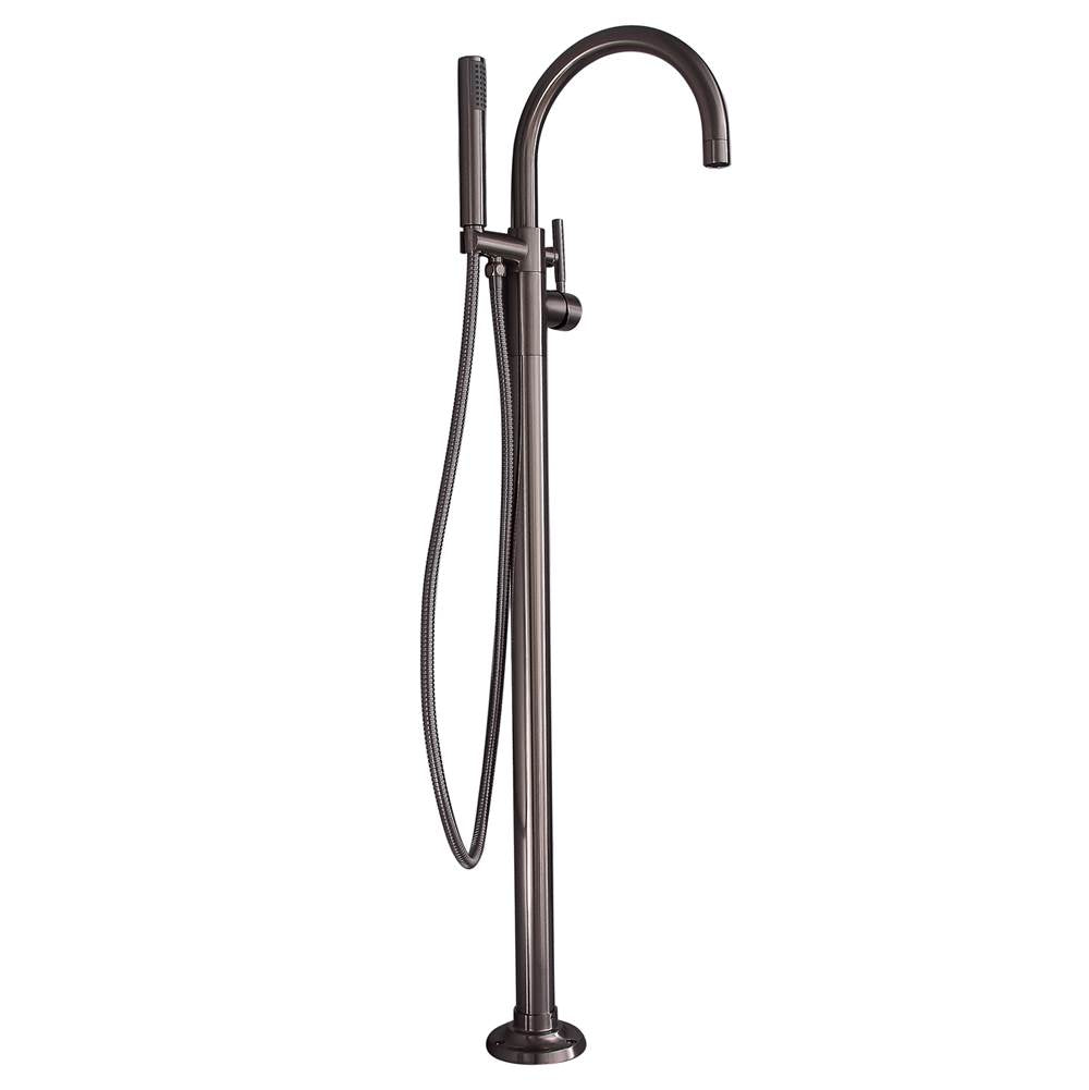 Barclay - Dolan Freestanding Gooseneck Tub Filler, Brushed Nickel - Polished Nickel
