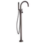 Barclay - Dolan Freestanding Gooseneck Tub Filler, Brushed Nickel - Polished Nickel