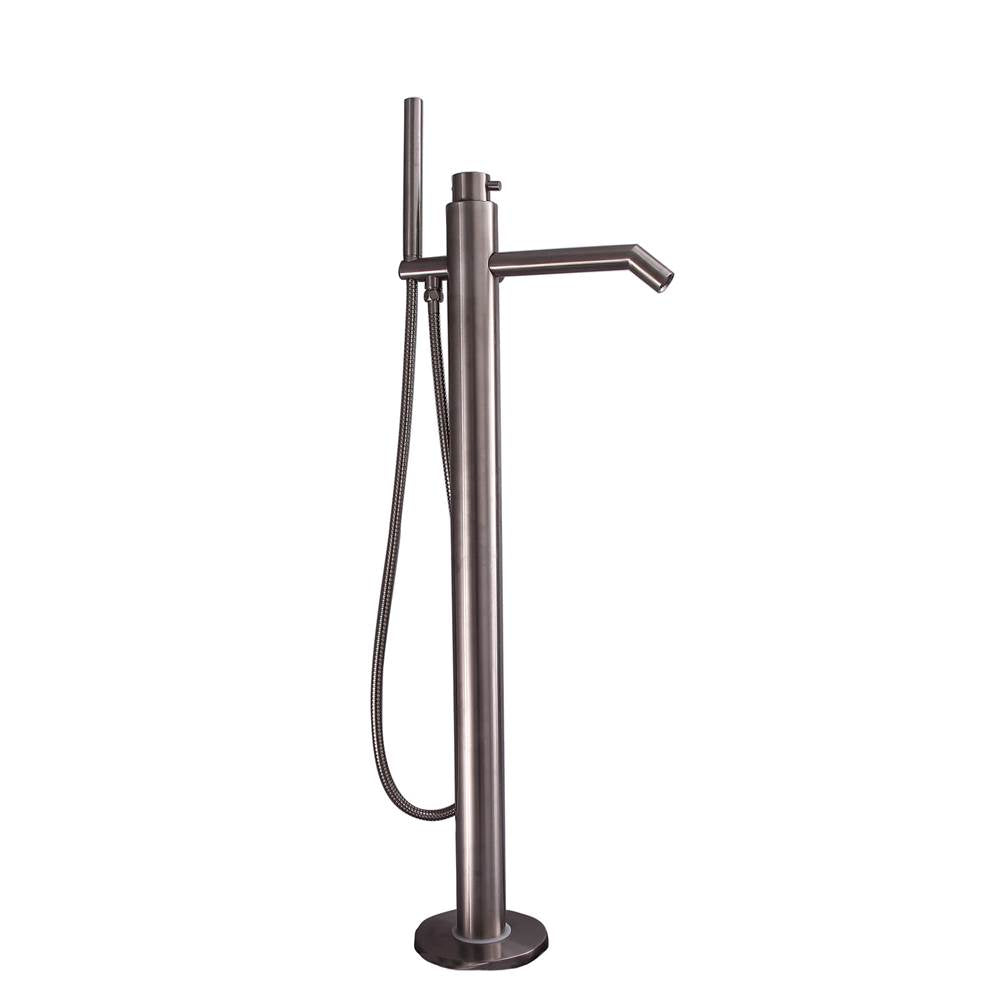 Barclay - Slaton Freestanding Thermo Tub Filler, Brushed Stainless - Brushed Stainless Steel