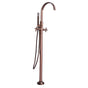Barclay - Dixville Freestanding Faucet with Metal Cross handles, ORB - Oil Rubbed Bronze