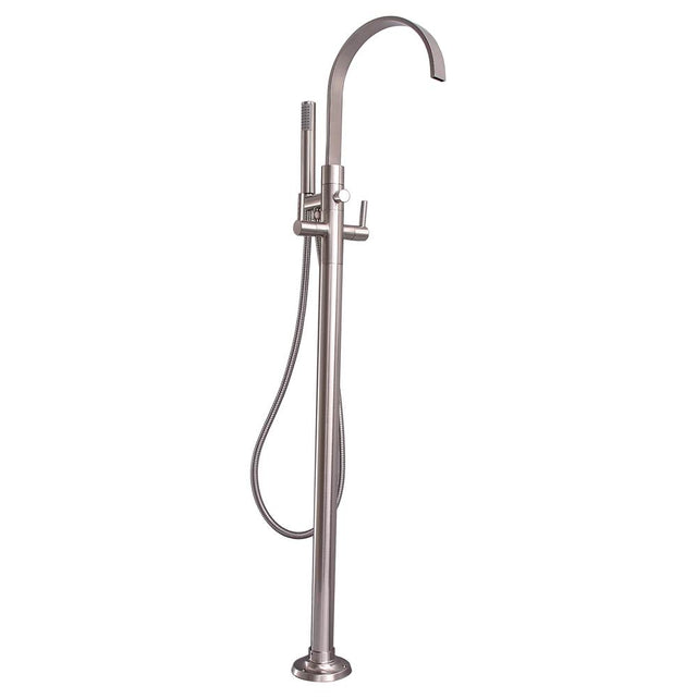 Barclay - Dixville Freestanding Faucet with Metal Lever handles, BN - Brushed Nickel