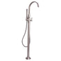 Barclay - Dixville Freestanding Faucet with Metal Lever handles, BN - Brushed Nickel