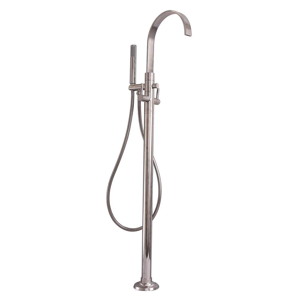 Barclay - Dixville Freestanding Faucet with Metal Lever handles, PN - Polished Nickel