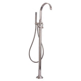 Barclay - Dixville Freestanding Faucet with Metal Lever handles, PN - Polished Nickel