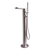 Barclay - Mcway  Freestanding Thermosta Tub Filler, Brushed Stainless - Brushed Stainless Steel