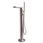 Barclay - Mcway  Freestanding Thermosta Tub Filler, Brushed Stainless - Brushed Stainless Steel