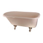 Barclay - Anthea Dbl Acrylic Roll Top BQ 60'', 3-3/8'' Holes, WH Feet - White