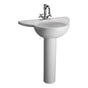 Barclay - Des 810 Pedestal Lavatory 1-hole , WHITE - White