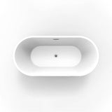 Pascal 63'' Freestanding AC WH Tub,W/Internal Drain & OF BN