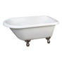 Barclay - Alexia Acrylic Roll Top, WH 54-3/8,PB Feet,No Faucet Holes - Polished Brass