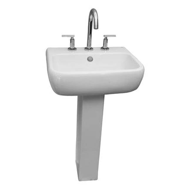 Barclay - Metropolitan 600 Ped Lav 4'' Center Set, White - White