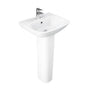 Barclay - Eden 450 Pedestal Lavatory 4'' Centerset, White - White