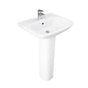 Barclay - Eden 520 Pedestal Lavatory 4'' Centerset, White - White