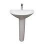 Barclay - Morning 650 Pedestal Lavatory W/1-Faucet Hole,Overflow,WH - White