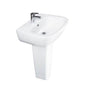 Barclay - Elena 500 Pedestal Lavatory 4'' Centerset, White - White