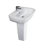 Barclay - Elena 600 Pedestal Lavatory 8'' Widespread, White - White