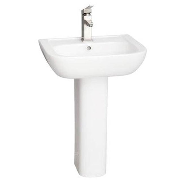 Barclay - Caroline 550 Pedestal Lavatory White-4 Center Set - White