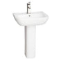 Barclay - Caroline 550 Pedestal Lavatory White-4 Center Set - White