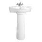 Barclay - Evolution Corner Pedestal Lavatory, 4'' CS, White - White