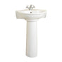 Barclay - Evolution Corner Pedestal Lavatory, 8'' WS, White - White