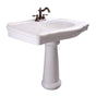 Barclay - Anders Rectangular Pedestal Lavatory, 8'' WS, White - White