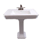Barclay - Corbin Rectangular Pedestal Lavatory, 4'' CC, White - White