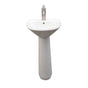 Barclay - Gair Pedestal Lavatory 1 Faucet Hole,White - White