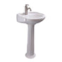 Barclay - Silvi 20'' Pedestal Lavatory 1 Faucet Hole,White - White