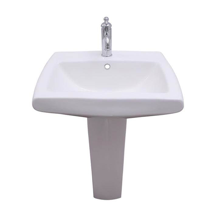 Barclay - Ambrose Pedestal for 4'' cc Overflow, White - White