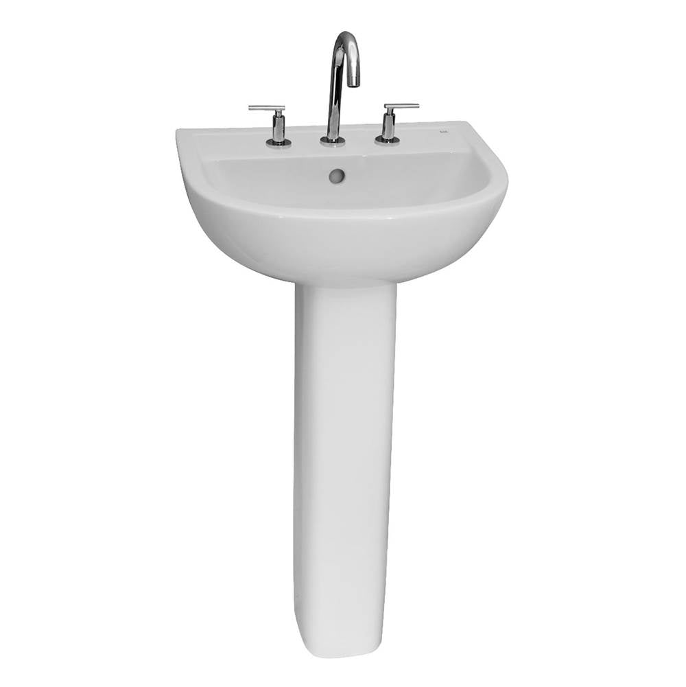 Barclay - Compact 545 Pedestal Lavatory 6'' Mini Spread, White - White