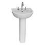 Barclay - Compact 545 Pedestal Lavatory 6'' Mini Spread, White - White