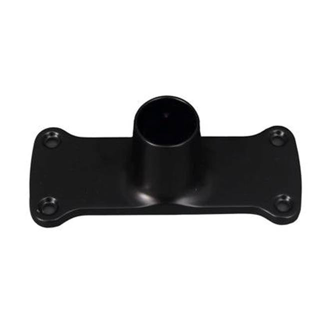 Barclay - Jumbo Rect Die Cast Flanges,  Pair, Matte Black - Matte Black