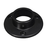 Barclay - Heavy Round Die Cast Flanges,  Pair, Matte Black - Matte Black