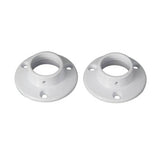 Barclay - Heavy Round Die Cast Flanges,  Pair, White - White