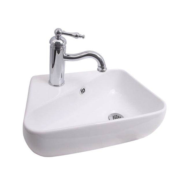 Barclay - Coco 17'' Wall Hung Basin with Overflow, White - White