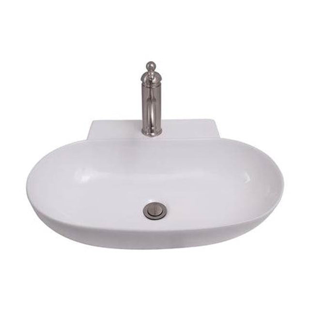 Barclay - Leith 22''  Wall Hung Basin 4'' Centerset, White - White