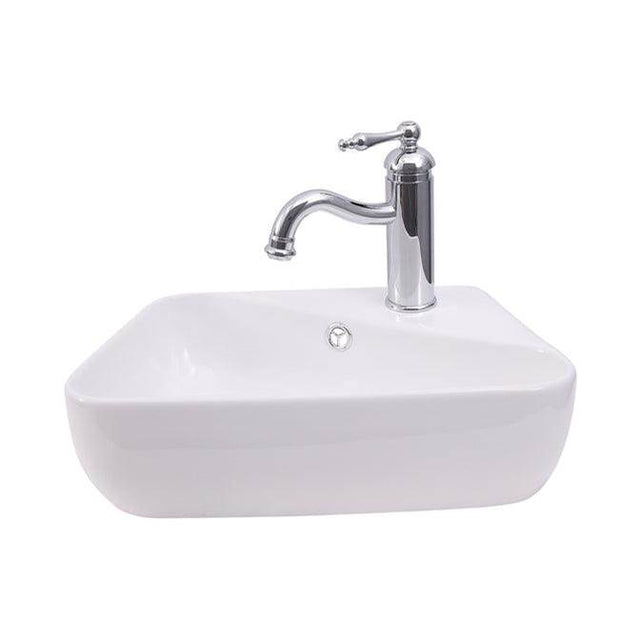 Barclay - Nikki 17'' Wall Hung Basin with Overflow, White - White
