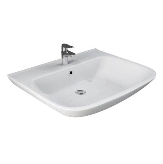 Barclay - Eden 650 Wall-Hung Basin, 8'' Widespread, White - White