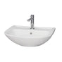 Barclay - Lara 510 Wall Hung Basin 1 faucet hole, White - White