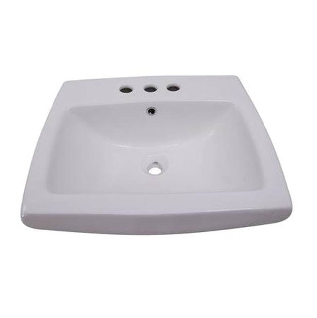Barclay - Ambrose Wall-Hung for 6'' Centerset, Overflow, White - White