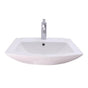 Barclay - Burke Basin Only with 1 Hole, Overflow, White - White